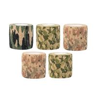 LALADEFIEE 12pcs Pet Self-Adhesive, Non-Woven Fabric Camouflage Wrap 2.5cm x 4.5m, Suitable for Dogs and Pets Wound Protection and Support Random Color Random Color