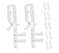 LALADEFIEE 12pcs Transparent Vertical Blinds Replacement Clips Blind Valance Brackets Easy DIY Installation Home Projects