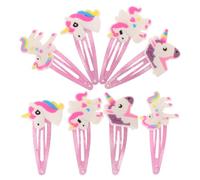 LALADEFIEE 12pcs Unicorn Hair Clips, Silicone and Metal Material, Unique Design to Keep Hair Style Day, for School Activities and Home Party