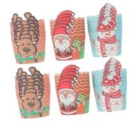 LALADEFIEE 150pcs Decorative Cake Cups for Baking Christmas-Themed Muffin Holders for Parties and Baking Simple Structure