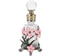 LALADEFIEE 15ml Glass Refillable Perfume Bottle Metal Cap, Middle Eastern Style Small Perfume Holder for Storing Essential Oils and Fragrances, Elegant Vintage Design for Home Decoration