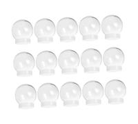 LALADEFIEE 15pcs Clear Plastic Snow Globe DIY Kit Water Globes for Craft Projects Christmas Decor Adults Teens Creative Replacement Parts