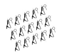 LALADEFIEE 15pcs Iron Collar Clips for Lavalier Microphones Metal Mic Holders with Adjustable Angle for Interviews Meetings Presentations and Wireless Mic Compatibility