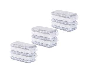 LALADEFIEE 15Pcs Kitchen Sponge Scrubbers with Wire Mesh Non-Scratch Dish Washing Cloths for Household Cleaning Powerful Decontamination and Water-Absorbing Towels Suitable for Dishes and