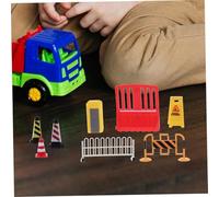 LALADEFIEE 15pcs Mini Traffic Signs Educational for Early Childhood Learning Road Safety Cognition Model Plastic Traffic Barricades Pretend Play Vehicle Scene Teaching Tool