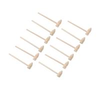 LALADEFIEE 16Pcs Wooden Mallets Natural Wood Mini Hammers with Long Handle for Hand-eye Coordination Early Development Activity for Cracking Shellfish and Golden Egg Party Games