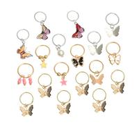 LALADEFIEE 18Pcs Butterfly Hair Jewelry Dreadlock Braid Accessories Mixed Style Hair Charms for Women for Parties Weddings Daily Fashion