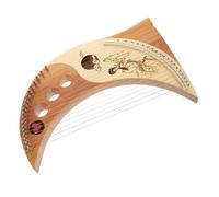 LALADEFIEE 19-string Lyre Harp Handheld Wooden String Instrument with Moon Pattern Case, Portable Musical Instrument for Beginner and Music Education in Uk Random Color