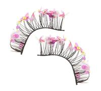LALADEFIEE 1pair Sparkling False Eyelashes for Parties Lightweight Decorative Lashes for Natural Look Easy to Apply Eyelash Extensions for Festivals and Daily Wear