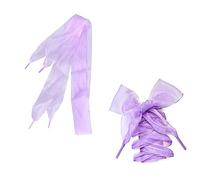LALADEFIEE 1pair Widening Transparent Shoe Laces for Sneakers Boots Light Purple for Party Dancing Diy Projects and Personal Style Expression