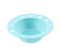 LALADEFIEE 1pc Silicone Brush Cleaning Pad Ergonomic Makeup Brush Washer Groove Design for Easy Cleaning Mint Green Multi-functional Scrubber Mat for Cosmetics for Drying