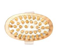 LALADEFIEE 1Pc Wooden Body Bath Massage Brush Head No Handle Natural Wood Color Practical and Convenient Design for Everyday Use Essential for Relaxing Bath Experience