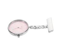 LALADEFIEE 1pcs Simple Nurse Fob Watch Large Dial Lightweight and Stylish Pocket Timepiece for Nursing Students and Professionals Pink Face Analog Clock Accessory