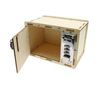 LALADEFIEE 1Set DIY Mechanical Password Box for Educational Tool for Parent Interaction Safe Fun Lockbox Making Kit present for Young