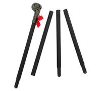 LALADEFIEE 1set Halloween Skull Scepter Staff with Bow Lightweight Plastic Skeleton Walking Stick for Witch Role Play Safe Smooth Edges Halloween Party Prop Wand for Haunted House Photo Booth