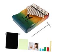 LALADEFIEE 1set Key Kalimba Thumb Piano Creative Finger Piano Tuning Hammer for Beginners for Boy Girl and Adults Beautiful Butterfly Rainbow Design for Music Study and Relaxation