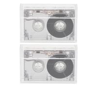 LALADEFIEE 2 pack Blank Cassette Tapes 60 Minute Voice Recording Cassette Tape for Interview Machines Audio for Music Speech and Dictation Portable Mini