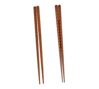 LALADEFIEE 2 Pairs Japanese Style Wooden Sushi Chopsticks Handmade Pointed Tips Home and Restaurant Cutlery for Practical Food Picking