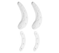 LALADEFIEE 2 Pairs Metal Heel Taps for Shoe Repair Moon-Shaped and 48mm Front Heel Plates Anti-Wear Sole Repair Pads for Boots for Daily Walking and Standing