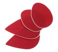 LALADEFIEE 2 Pairs Silicone High Heel Sole Pads Non Slip Wave Pattern Self Adhesive Shoe Grips for Women Red Wear-resistant Anti-slip Protectors with Shock Absorption for Comfort and Noise