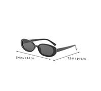 LALADEFIEE 2 Pairs Women Sunglasses Oval Frame Sun Protection Eyewear Plastic Stylish Cow Print and Black Frame for Face Shapes