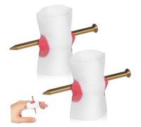 LALADEFIEE 2 Pcs Halloween Prank Props Plastic Nail Through Finger Realistic Bloody Gauze Scary Trick Party Accessories for April Fool Practical Jokes
