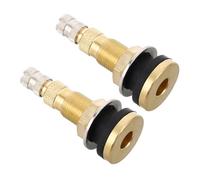 LALADEFIEE 2 Pcs Tubeless Air Liquid Tractor Valve Stems Copper Heavy Duty Spare Tire Valve Replacement for Garden Tractor Tires Truck Industrial Agricultural Wheels