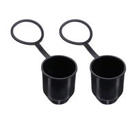 LALADEFIEE 2 Pcs Universal Trailer Tow Hitch Ball Head Protective Covers for Car Towing Hitches, Plastic Material, Black Colour, Protects Grease, Suitable for Trailer Ball Head Coupling