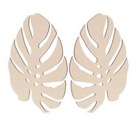 LALADEFIEE 2 Pcs Wood Leaf Cutouts Hanging Wooden Leaf Cutouts Khaki Color Simple Creative Style for Decorate Your Home and DIY Creative Handcrafts
