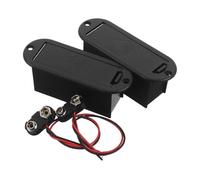 LALADEFIEE 2 Sets 9V Battery Case Holder Box - Active Bass Guitar Pickup Battery Compartment with Anti-Rattle Sponge for Electric Guitar Bass Accessories, 3x1.6x1"
