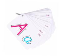 LALADEFIEE 2 Sets Colorful Double-sided Abc Letter Cards for Early English Spelling Learning Educational Portable Literacy Flash Cards for Preschoolers