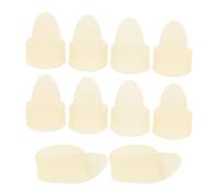 LALADEFIEE 2 Sets Guitar Fingertip Protectors: Guitar Supplies for Fingerstyle Playing, Thumb Pick Utility for Ukulele, Fluorescent Party Accessories Beige