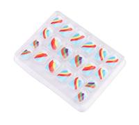 LALADEFIEE 2 Sets Rainbow Cloud Cartoon False Nail Tips for Lovely ’s Artificial Nails DIY Manicure Colorful Fashionable Stickers