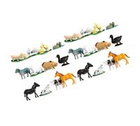 LALADEFIEE 2 Sets Small Simulation Farm Animal Model Realistic Desktop Figurines Educational Cognitive Play for Natural Science Learning