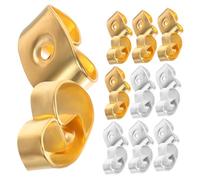 LALADEFIEE 20 Pcs Earring Back Replacement Secure Ear Locks Alloy Butterfly Backs for Women and Lightweight Fits Standard Earrings
