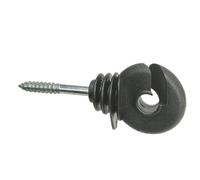 LALADEFIEE 20 Pcs Wall Ring Insulators Screws for Wood, Made of Sturdy Pom Material, Extra Insulating Flanges, Easy to Use for Electrical Fence and Outdoor Wiring