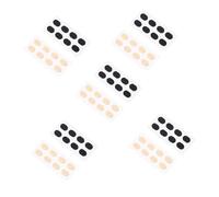 LALADEFIEE 20 Sheets EVA Sponge Nose Pads for Glasses Non-slip Eyeglass Nose Cushions Pressure-relief for Comfortable Fit Replacement for Eyewear Skin Tone Black