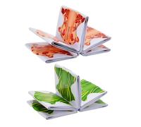 LALADEFIEE 200pcs Nail Guide Forms Paper Nail Art Tool for Home Use Extension with Beautiful Design Green and Orange Colours for Gel Extension Sticker Application