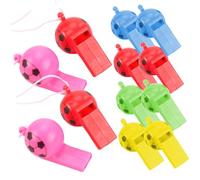 LALADEFIEE 200pcs Plastic Sports Whistles with Lanyards for Referees Coaches and Athletics Multi-function Hanging Whistle for Racing Training Emergency Use Random Color