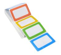 LALADEFIEE 200pcs Self-Adhesive Name Tag Sticky Labels for Daily Life and Working Office, Copper Plate Stickers for Sorting Items, Colourful Writable Name Stickers for Organising and Labeling