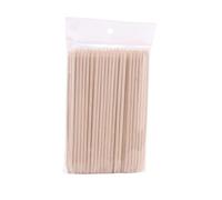 LALADEFIEE 200pcs Wooden Manicure Pusher Sticks Double-end Cuticle Remover Tools 15cm Beige Nail Cleaning Sticks for Home and Pedicure Use with Convenient Operation