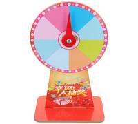 LALADEFIEE 20Cm Diameter Plastic Roulette Wheel with Stand and Pointer, Raffle Game Turntable for Party and Carnival, Desktop Luck Spin Wheel Game Prop Random Style