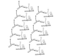 LALADEFIEE 20pcs 92 Degree Lid Stay Hinges, Iron Folding Corner Support Hinges with 8 Hole Design, Smooth Edges, Stable Performance for Wooden Jewelry Boxes and DIY Woodworking Projects