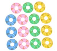 LALADEFIEE 20pcs Miniature Swim Rings Floating for Compact Bath Pool Fun for Showers Mini House Props Lightweight Easy to Store Random Color