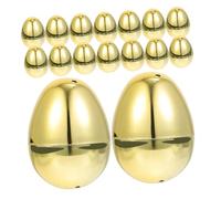 LALADEFIEE 20pcs Openable Easter Eggs Plastic Eggs Egg-shaped Reusable Party Favor Lovely Golden Decoration for Easter Party