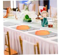 LALADEFIEE 20pcs Paper Plates Shaped Decor Halloween Serving Dishes Welcome Spooky Tableware Hey Path Platter Cartoon Little Lightweight Oval Theme Party Pumpkin Plate Brown Cute Orange