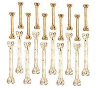 LALADEFIEE 20pcs Realistic Simulation Bone Props Multi-functional Fake Halloween Bones for DIY Hanging Decorations Large Small Tabletop Decor for Haunted Houses and Party Pranks