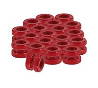 LALADEFIEE 20pcs Red Guitar String End Beads for Electric Bass and Acoustic Guitar Strings Metal Colorful Ball End Accessories for 12-string Acoustic Replacement and Upgrade