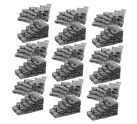 LALADEFIEE 20pcs Resin Miniature Dollhouse Steps Curved Straight Stone Staircase for Garden Landscaping Bonsai DIY Mini Stair Decoration and Deformation-resistant Micro Stair Accessories