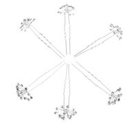 LALADEFIEE 20pcs Rhinestone U-shaped Hairpins for Bridal Styling Lightweight Breath Hair Forks with Festive Charm Stable Hold Updo Accessories for Women S Wedding and Elegant Hairstyles